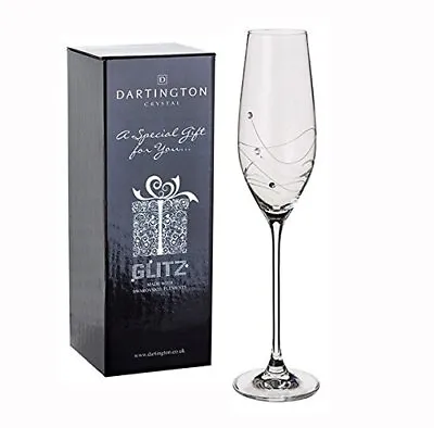 Buy Dartington Glitz Champagne Glass Gift Box Swarovski Crystals Wedding Gift • 23.75£