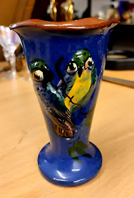 Buy Vintage Torquay Devon  Ware Pottery Vase ,parrot / Budgie From House Clearance • 6.99£