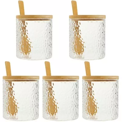 Buy Glass Food Storage Jar With Airtight Wooden Lid And Spoon • 42.99£
