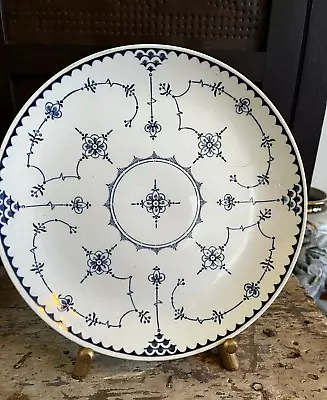 Buy Vintage Royal China DELFT MODERN Cobalt Blue Fluted Underglaze Dinner Plate • 10.43£