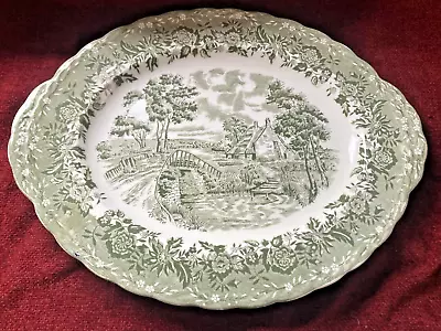 Buy W.H. Grindley - Green Country  Style  Platter  14.5  Length • 3£