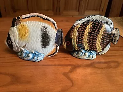 Buy Pair Of Pottery Tropical Fish Ornaments • 2.50£