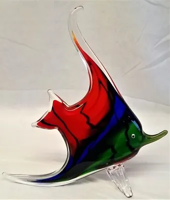 Buy Art Glass Large Angel Fish Figure Paperweight - Juliana Objets D'art 60227 (a) • 44.99£