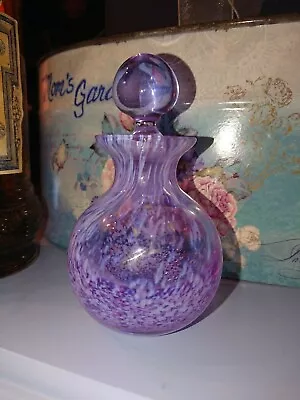 Buy Caithness Pink Swirl Hand Made Art Glass Perfume Bottle With Stopper • 19.99£