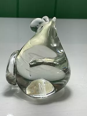 Buy Wedgwood Style Clear Abstract Mouse Figure Art Glass Paperweight • 12.99£
