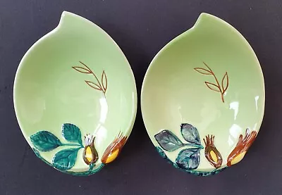 Buy Carlton Ware Australian Design Green Pair Of Small Dishes Hand Painted • 20£