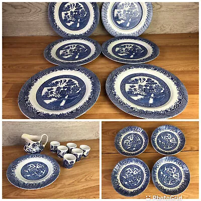 Buy Bundle 22 X Pieces Vintage Barratts Of Staffordshire Willow Ware • 53.99£