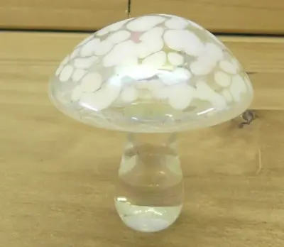 Buy John Ditchfield Iridescent, Opalescent Small Glass Mushroom Paperweight • 35£