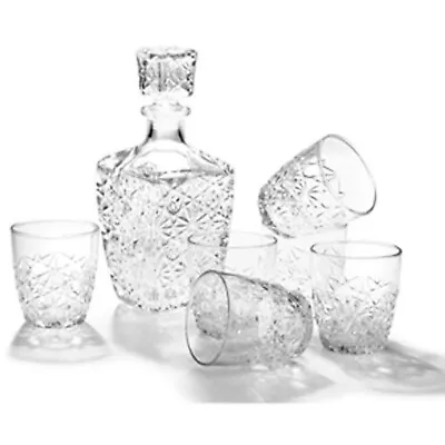 Buy Bormioli Rocco 7 Pc Dedalo Whisky Decanter & Whiskey Tumblers Glasses Gift Set • 11.99£