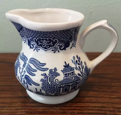 Buy Churchill Pottery Milk/Creamer Jug Blue And White Willow Pattern 4  High  • 6.95£