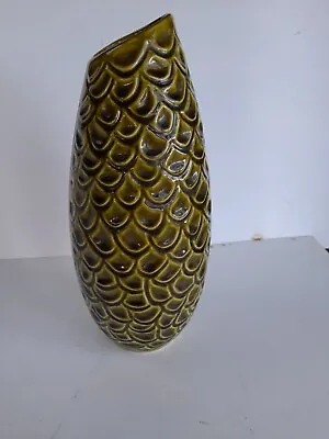 Buy Celtic Ceramic Fishscale Vase Green • 10£