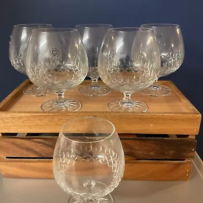 Buy 6 X Vintage Galway Crystal Brandy Glasses Snifter Balloon • 20£