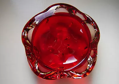 Buy Whitefriars Vintage Quality Art Glass Lovely Ruby Red Bowl • 44£
