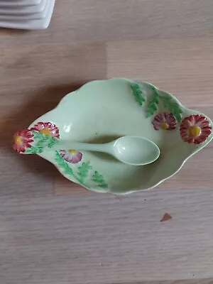 Buy RARE Used Carlton Ware Trinket Butter Dish & Spoon Crackled And Chipped • 2£