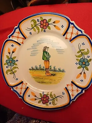 Buy Henriot Quimper Decorative  Hand Painted Plate. France EX Cond  • 6£