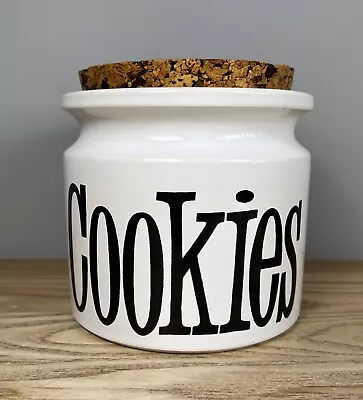 Buy Vintage Ceramic Cookies / Biscuits Jar / Barrel Spectrum TG Green With Cork Lid • 24.99£