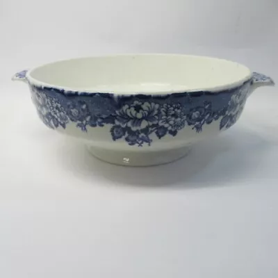 Buy Britannia Pottery Peony Handled Soup Dish Blue/White Tableware Glasgow [Lot A] • 18£