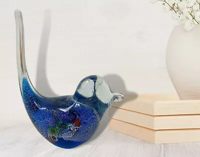 Buy Blown Glass Birds, Handmade Crystal Sculpture Tabletop, Xmas Valentine Gift • 12.99£