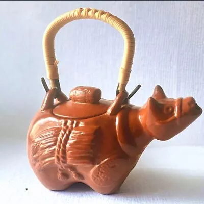 Buy Discontinued Items Akabeko Pottery Teapot Mishizu Pottery Local Toys Folk Art • 142.31£
