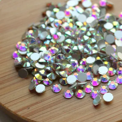 Buy 1440 Glass Nail Art Rhinestones Flat Back Crystal Gems DIY Art Deco Craft Beads • 8.39£