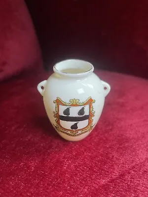 Buy WH Goss Crested China Worcestershire Coat Of Arms Jar Vase Roman Urn Souvenir • 4.99£