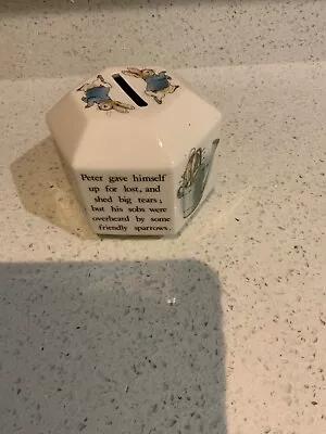 Buy Vintage Wedgewood Beatrix Potter Peter Rabbit Ceramic Money Box  • 5.50£