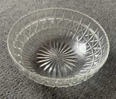 Buy 9” Diameter Vintage Cut Glass Bowl • 2.49£