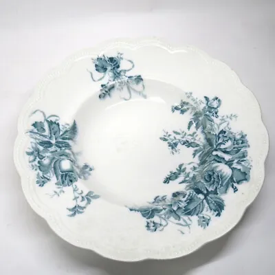 Buy Irene Johnson Bros. Bowl / Dish Floral White Ceramic Vintage Tableware 25cm • 13£
