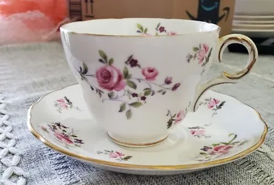 Buy Vintage Melba Fine Bone China Teacup & Saucer Set - Rose Pattern  • 26.55£