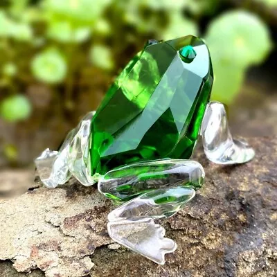 Buy K9 Crystal Frog Figurines Collection Glass Vivid Animal Paperweight Ornament • 15.99£