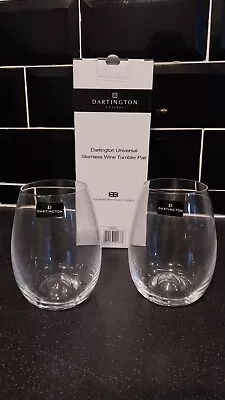 Buy Brand New In Box Dartington Crystal Stemless Wine Tumblers X 2 • 9.99£