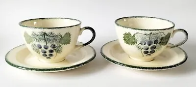 Buy Poole Vineyard Breakfast Cups And Saucers X 2 • 41£