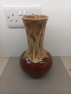 Buy MELBA Ware Fine Arts MFA 2 Large Mid Century Brown Drip Glaze Vase 1970s Retro • 9£