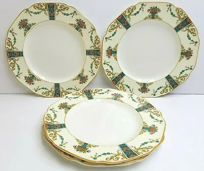Buy (4) Crown Ducal Ware England Dinner Plate Set Antique Table Dishes Vintage 72944 • 76.52£