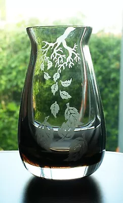 Buy Beautiful Caithness Scottish Art Glass Vase Autumn Leaves • 16.99£