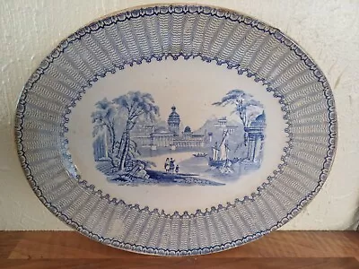 Buy Antique  Blue Transfer Ware Platter • 4.99£