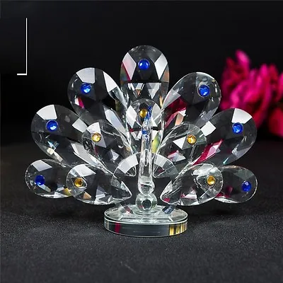 Buy Peacock Crystal Ornaments Crystocraft Beautiful Multy Colours Home Decos • 18.35£