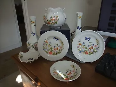 Buy Superb  Aynsley Bone China Collection Of 7 Ornaments  In Cottage Garden Pattern. • 14.99£