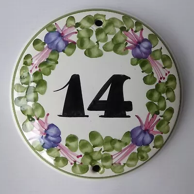Buy Vintage Rye Pottery Number 14 House Number Plaque Sign, Monastery Cinque Ports • 10£