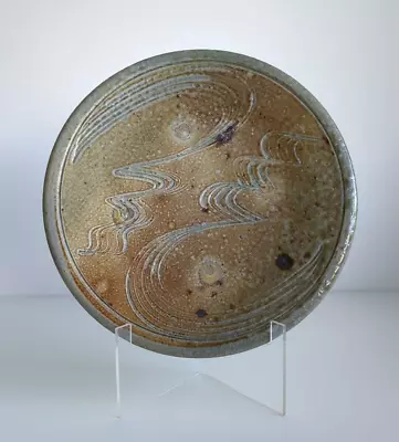 Buy Mark Griffiths Studio Pottery Plate Salt Glaze Swirl Design D:25cm Neutral • 130£