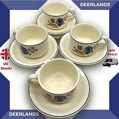Buy The Boots Company Vintage Camargue Pottery 4 Cups And Saucers Made In Ireland • 12.99£