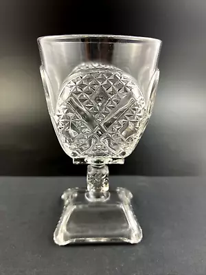 Buy Antique Adams & Co EAPG Pattern Glass No. 84 ASHMAN Pattern 6 1/4  Goblet • 23.96£