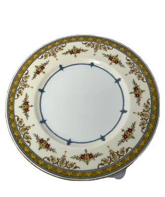 Buy Antique Mintons Derwent Pattern 10” Dinner Plate-Yellow Border-Multi Floral • 47.28£