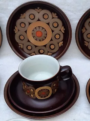 Buy Set Six Denby Arabesque Coffee Cups, Saucers And Tea Plates • 30£