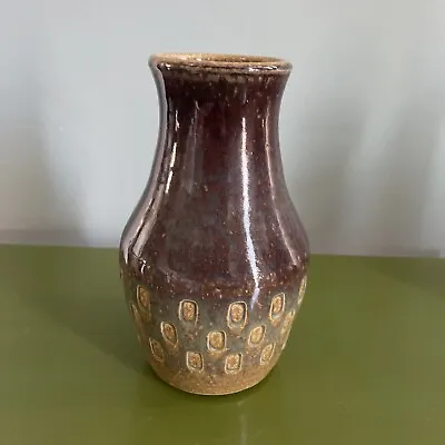 Buy Vintage SoHolm Stentoj Bornholm Denmark Art Pottery Vase 6-1/2” Tall • 50.97£