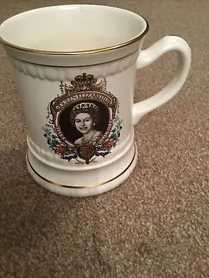 Buy Commemorative Queen Elizabeth II Silver Jubilee Carlton Ware Tankard 1952- 1977 • 8£