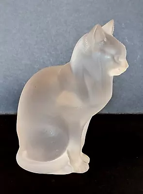 Buy Lalique Large Cat - Chat Assis, 8 1/4 Inches • 495£