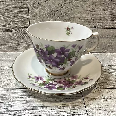 Buy COLCLOUGH Bone China Tea Cup 3c3.5” & Saucer 5.5” Set Purple England • 19.11£