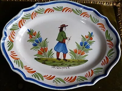 Buy HR Quimper Scalloped Oval Plate 31x24cm • 8£