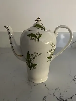 Buy Vintage Royal Grafton Fine Bone China Coffee Pot  Lily Of The Valley - • 7.99£